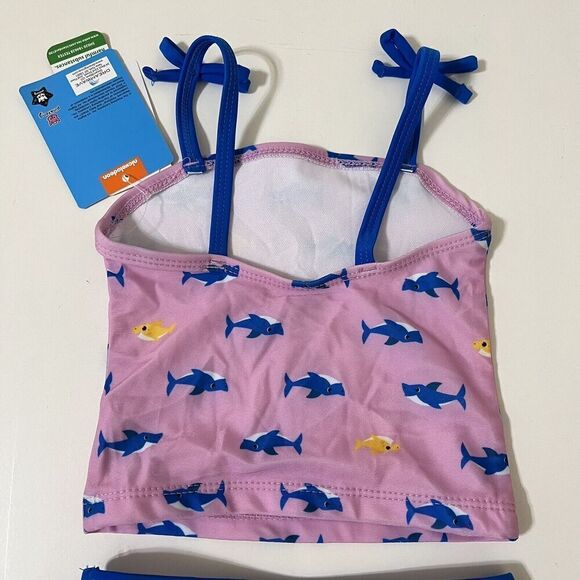 Nickelodeon Baby Shark Ruffle Tankini 2-PC Bikini Swimsuit Girls 12 Months NWT - Picture 8 of 9